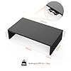 GRIFEMA Wood Monitor Stand Riser with Smartphone Holder, Laptop Desk Stand, Cable Management for Computer, Notebook, iMac, 1 Tier GB1052-1 #1