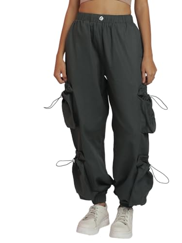 Image of KOTTY Women's High Rise Relaxed || Straight || Joggers Fit Cargo's for Pants || Trousers