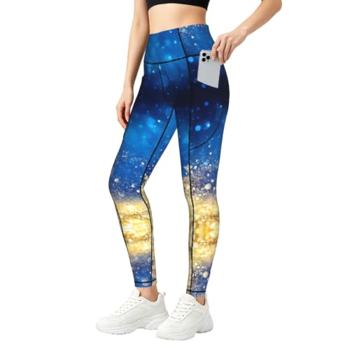 Leggings elásticos de cintura alta WBQLSL mallas de yoga con bolsillo y estampado navideño