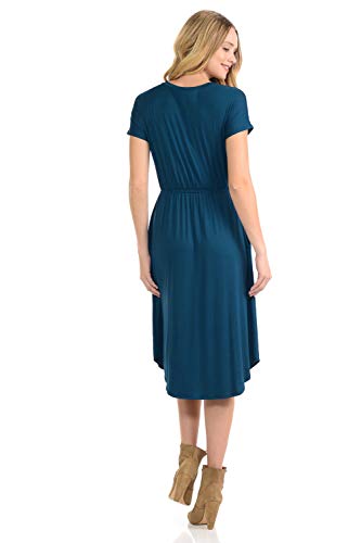 Czzzyl Womens Short Sleeve Maternity Nursing Dresses For Breastfeeding(Blue,Large) #TOP3