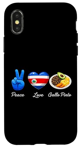 �R�X�^���J Peace Love Gallo Pinto �X�}�z�P�[�X iPhone X/XS �p