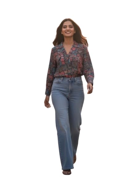 Button-Down Shirt, Long Sleeve, Geometric Pattern – Casual Stylish Collared Shirt for Everyday Wear Full Sleeves Regular-Fit Shirt for Women Stylish-image-22