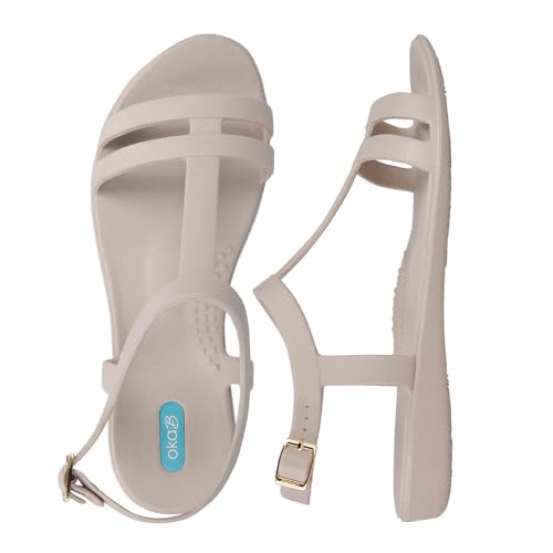Image of Oka-B Pebble Morgan T-Strap Fisherman Sandals - Size 8