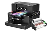 BEIBEINOYA DTF Direkt-zu-Flachbettdruckmaschine mit Lack Kompatibel mit Metall-Holz-Kunststoff-Tintenstrahldrucker A4-Drucker(A3 UV Printer Set)