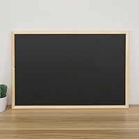 Laneryin Chalkboard with Varnished Wooden Frame 60x40cm Large Blackboard Chalk Writing Board Wall Mounted Blackboard Kitchen Black Boards for Walls Notice– Ideal for School, Home & Office