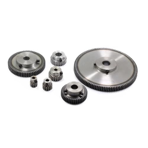 Engranaje recto de 45 dientes M1 con diámetro interior de 8mm en pack de 7 piezas 3