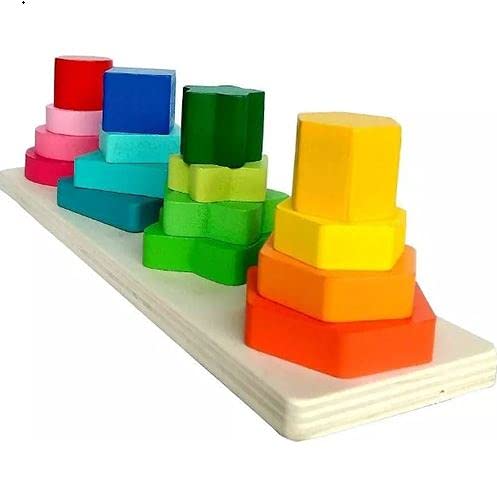 Prime Choice Toys Wooden Geometric Four Column Stacking Blocks for Kids|Montessori Learning Toy for Early Skill Development | Engaging Educational Toy to Enhance Logical Thinking & Fine MotorSkills (B09PZZRBVK) Amazon Price History, Amazon Price Tracker