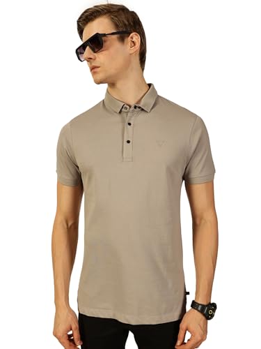 Image of Thomas Scott Men's | Solid | Half Sleeve | Regular Fit | 100% Cotton | Polo Collar | Button Closer | Casual Tshirt