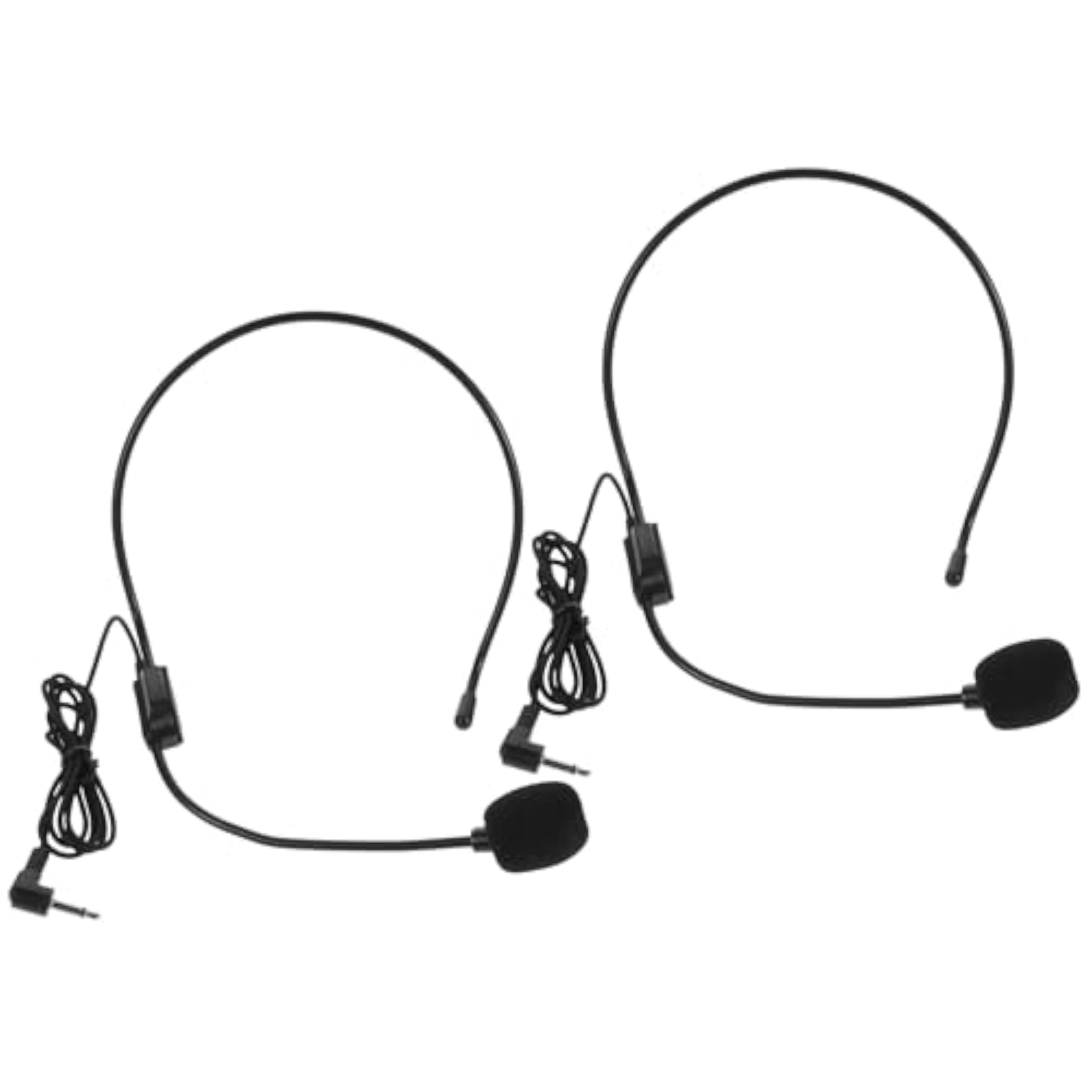 Alipis Micrófono de Condensador Vocal Cable para Amplificador de Voz, Auricular Negro, Diadema Ajustable, Unidireccional, 2 Unidades para Enseñanza, Canto y Presentaciones Profesionales