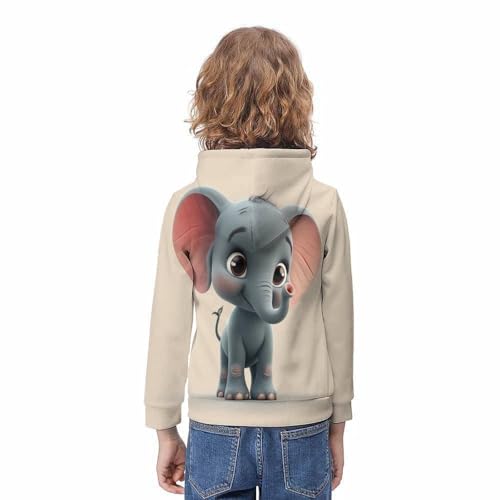 Hoodie éléphant de dessin animé : le cadeau idéal 6-16 ans - 4