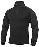 XKTTAC Tactical-Combat-Airsoft-Military-Shirt (Black, X-Large)