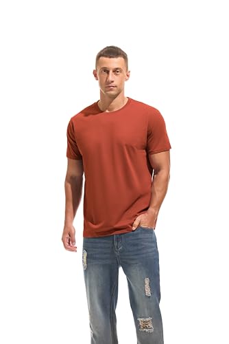KLIEGOU Men's T-Shirts - Premium Cotton Vertical Grain Texture Tees - 75% Cotton Micro-Stretch 190 GSM Crew Neck T Shirt4
