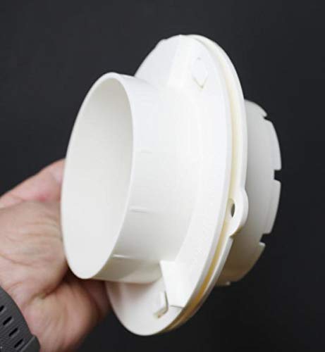 image for JSP Manufacturing WHITE DRYER DUCT TO WALL CONNECTOR QUICK CONNECT FOR