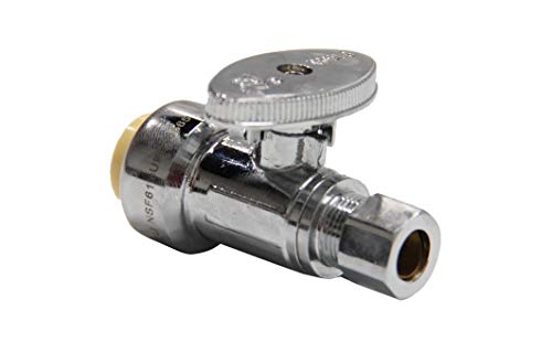 Image of 4Pcs EFIELD Straight Stop Valve,1 /2 inchPush x3 /8 inchCompression(PF-VALVE021-4)