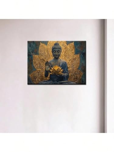Peinture esthétique abstraite Bouddha tableau moderne 40 x 60 cm