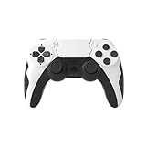 HBPYOLW Compatible con Gamepad inalámbrico PS4/PS3/PC: giroscopio de seis ejes, vibración dual(White Black)