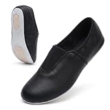 Toddler & Kids Gymnastic Shoes - Trampoline Gymnastics - Tumbling - Agility Gym Shoes Goat Leather Slip-on...