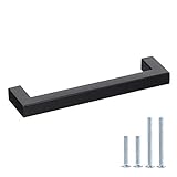 MATERIAL: Schwarze Schrankgriffe aus hochwertigem Edelstahl, sie sind Hohlbauweise, leicht, aber langlebig und korrosionsbeständig, können für viele Jahre verwendet werden.