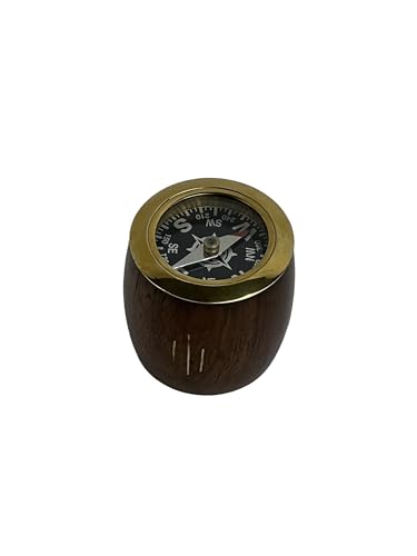 Brass Drum Compass – 7 x 7 x 5 cm – Vintage Nautical Marine Navigation Compass (RS-796)