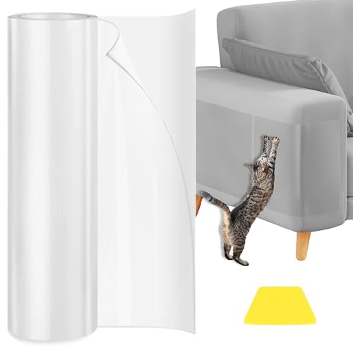Cinta Anti Arañazos para Gatos 40cm*300cm Cinta Protectora de Muebles, Cinta de Entrenamiento Anti Arañazos para Gatos para Alfombras, Sofás, Puertas