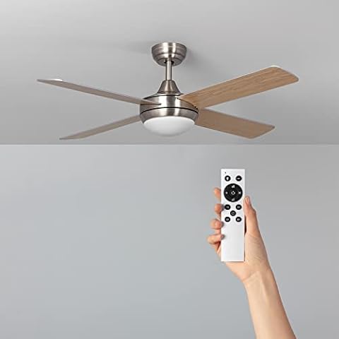 TECHBREY Ventilador de Techo Leirus con Plafón LED y Mando a Distancia Cover