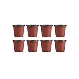 Kunststoff-Kindergartentöpfe Hemoton 30 Stück Kunststoff Pflanzer Pflanzen Kindergarten Topf Setzlinge Pflanzer Töpfe Blume Pflanze Behälter Samen Starttöpfe mit Drainage 150Mm
