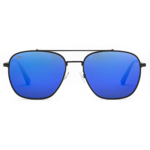 Pilotfish Patron Polarized Aviator Sunglasses Men Women, Stainless Steel Frame, Cr-39 Anti-Reflective Hydrophobic Uv400 Lens #TOP3