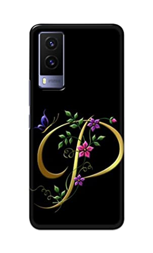 Image of Printed Hard Back Cover Case for Vivo V21e 5G Back Cover (Alphabet P) -1803