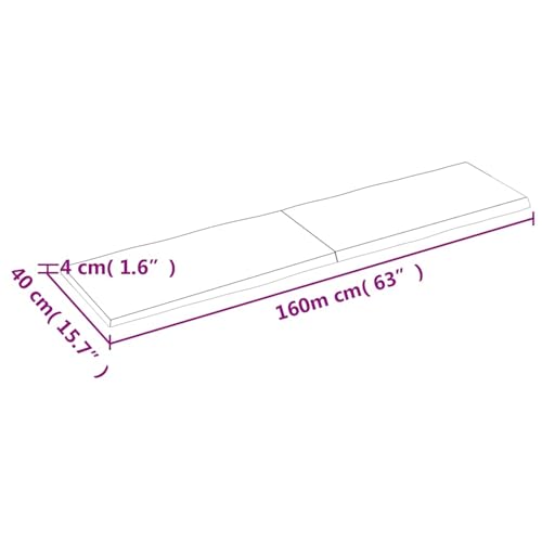 Plateau de table chêne 160 cm bord d'arbre pour bureau ou console - 2