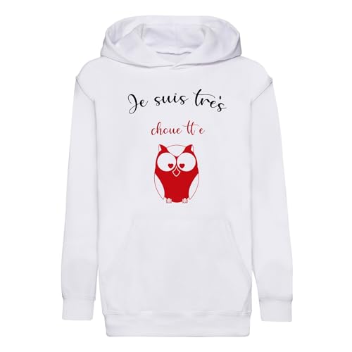 Sweat à capuche enfant humour mignon avec motif hibou chouette