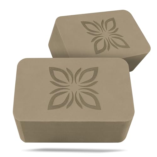 OMNANA® RAISE™ Yoga Block EVA 2er Set – Yogablock rutschfest & superleicht – Hochdichter Schaumstoff, stabil & langlebig – Yogablöcke als perfektes Zubehör für Yoga, Pilates & Fitness