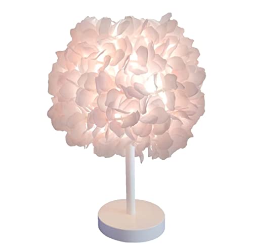 Fleur de soie rose lampe de chevet abat-jour de chevet mode moderne plume de table lumière de bureau abat-jour pour salon chambre décoration de la maison décoration de mariage