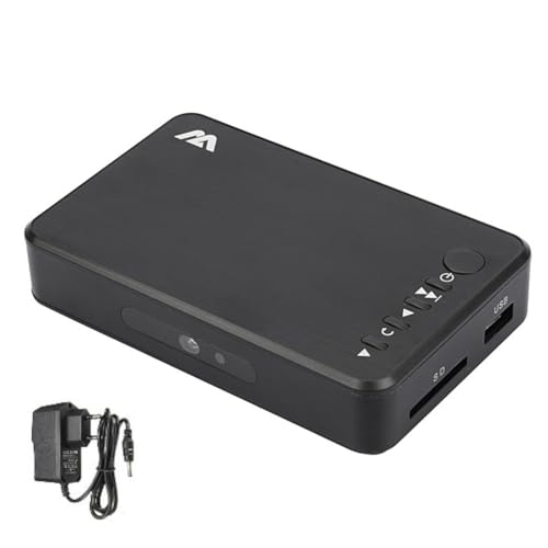 Sctecoau Reproductor Multimedia HD 1080P Reproductor de Vídeo 264 Salida AV/VGA Reproductor HDD USB para Radiodifusión/Publicidad Enchufe Europeo