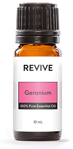Geranium Essential Oil by Revive Essential Oils - 100% Pure Therapeutic Grade for Diffuser Humidifier Massage Aromatherapy Skin & Hair Care