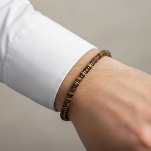 Pulsera con piedras naturales ajustable unisex miniatura 3