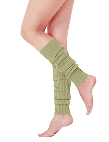 Image of v28 Women Warm Leg Warmers 80s Retro Party Costume Knit Ballet Neon Long Socks