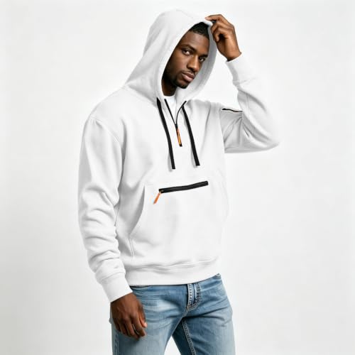 Work Hoodies for Men Tactical Sweatshirt Cargo Quarter Zip Pullover - image 8