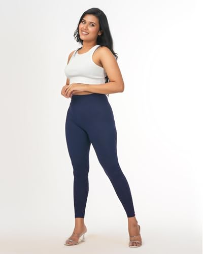 Image of Loveit Womens Solid Viscose Slim Fit Ankle Length Leggings