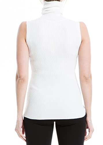 Image of Max Studio Women's Sleeveless Ribbed Turtle Neck Sweater