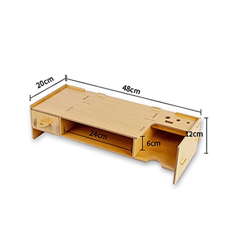 Base para computadora y monitor elevadora HBJWOV Natural miniatura 2