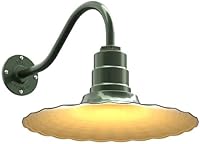 Vista 46 de Steel Lighting Co. Highland Park - Luz de granero Montada en la pared al aire libre Onda radial de 16 pulgadas Brazo recto de 11 pulgadas