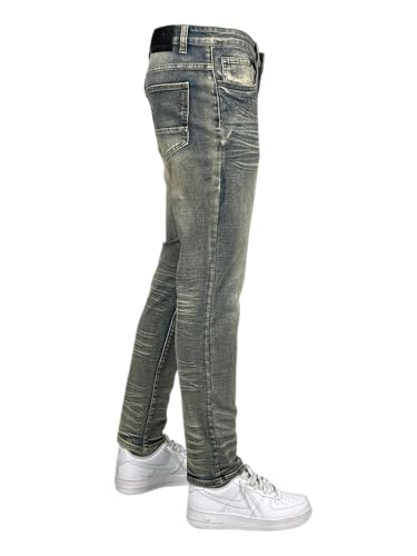 Blind Trust Men's Acid Washed Slim Fit Jeans3