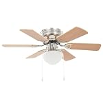 KTHLBRH – KTHLBRH Deckenventilator 82 cm Hellbraun Mit Kordelzug