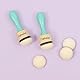 Craftelier - Tintenapplikator Set für Scrapbooking und andere Bastelarbeiten | Enthält 2 Applikatoren mit Klettverschluss + 5 austauschbare runde Pads mit 30 mm Durchmesser | Farbe Türkis