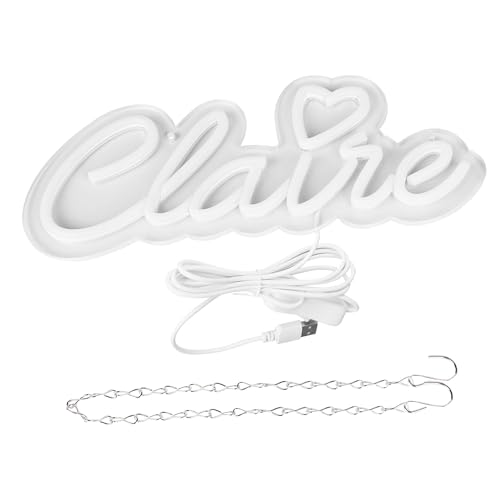 Image of Claire Name Neon Sign for Wall Decor,LED Claire Name Neon Light for Kids Bedroom,Birthday Claire Party Decoration,Neon Sign Customizable for Girl,Birthday Name Decor,Size 13 * 5.5 inches(JTLD092)