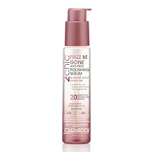 GIOVANNI 2chic Frizz Be Gone Anti-Frizz Polishing Serum - Anti Frizz Natural Hair Smoothing Formula with Shea Butter & Sweet Almond Oil, No Parabens, Color Safe Hair Oil Serum - 2.75 oz