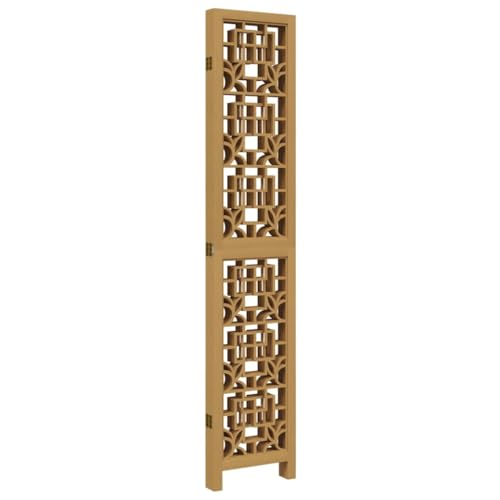 Paravent en bois marron pour diviser une pièce sans travaux - 6