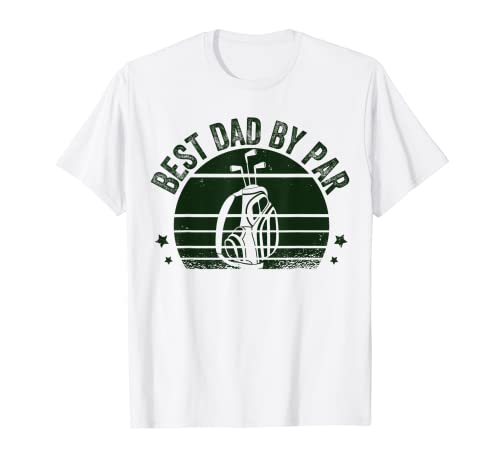 Best Dad By Par Divertente Festa del papà Papà Golf Tee Maglietta