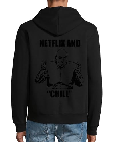 Sweat à capuche avec fermeture éclair N and Chill coton mélangé noir homme femme