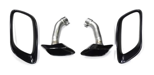 用 X6 E71 V8 2008-2013 304 車用排気チップ 304 ステンレススチールパイプ マフラーカバー スクエアテールノズル マフラーカッター(Exhaust Cover D)